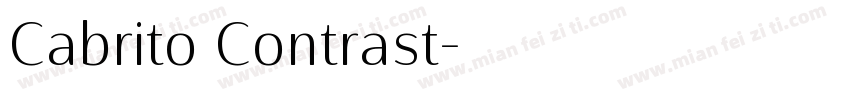 Cabrito Contrast字体转换